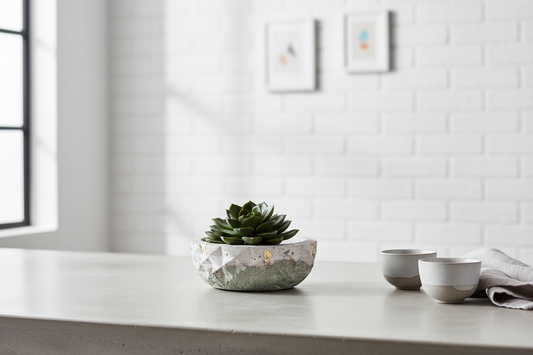 Blush Sand Faceted Valet Planter