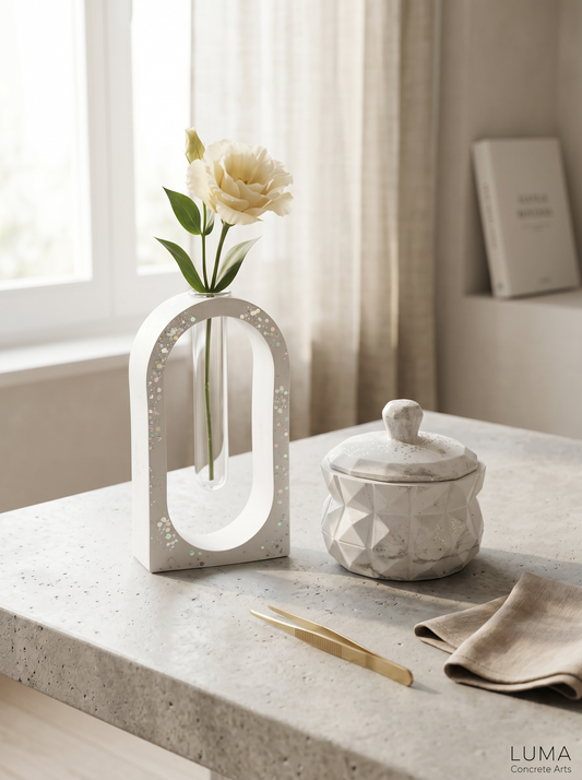 Dusty Salt Arch Bud Vase