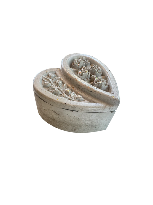 Dusty Salt Empire Heart Jar / Box