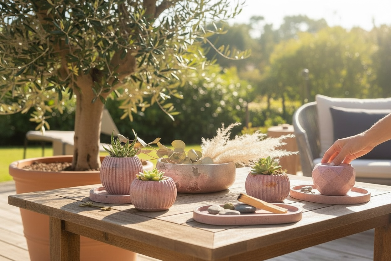 Shop all handmade concrete decor by RAW & UNIQ including modern planters, trays, bowls, and jars.