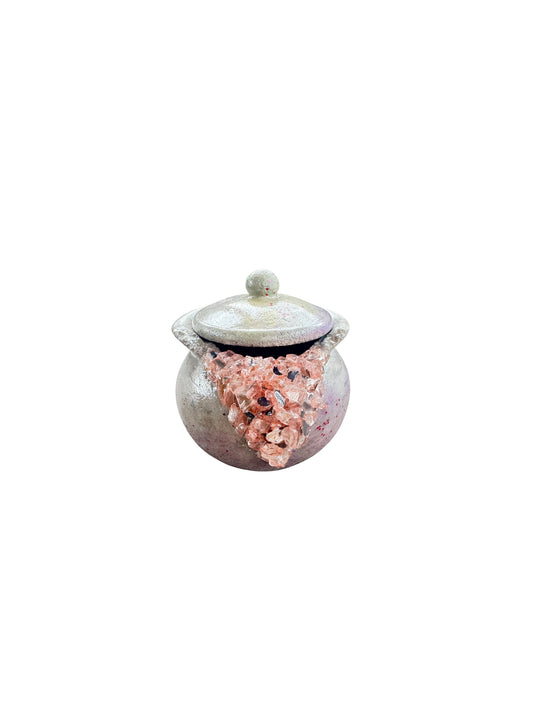 Blush Geode Jar