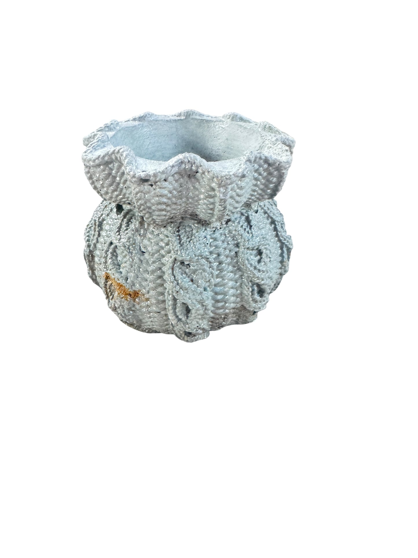 Mist Ruffle Knit Planter
