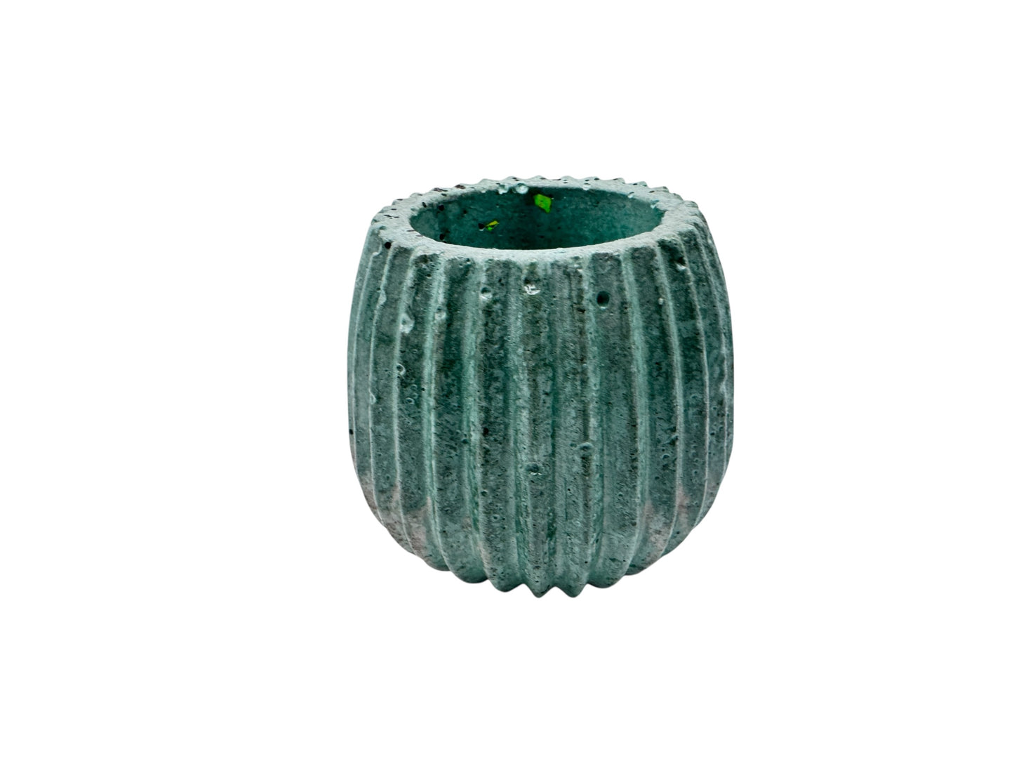Mint Ribbed Flute Petite Planter