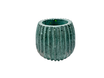Mint Ribbed Flute Petite Planter