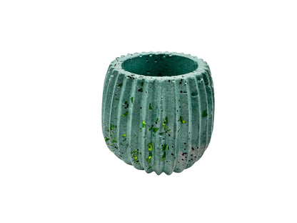 Mint Ribbed Flute Petite Planter
