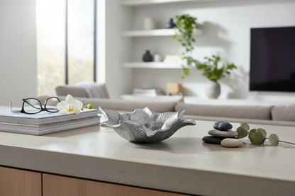 Lunar Selenite Leaf Bowl