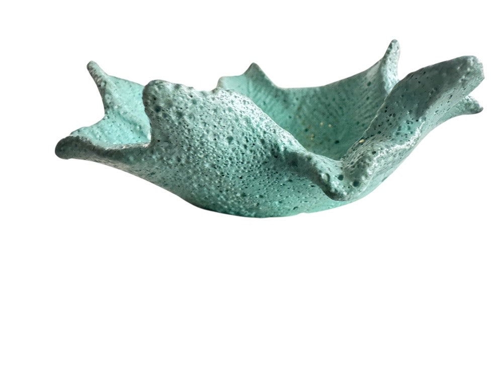 Mint Selenite Leaf Bowl