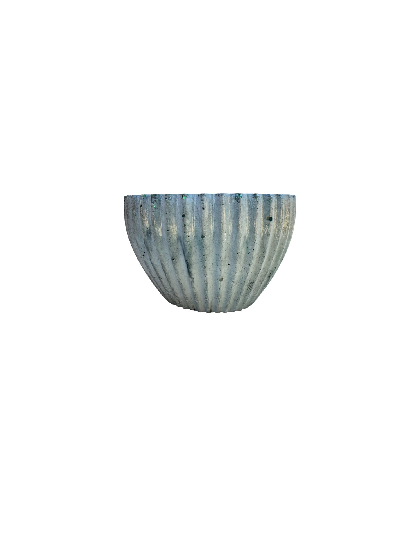 Mist Ribbed Flute Classic Planter