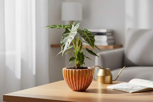 Canyon Ribbed Flute Petite Planter