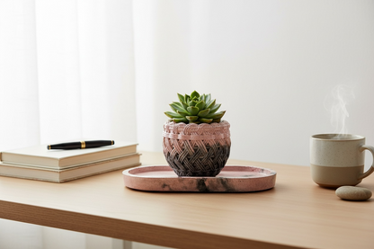 Blush Woven Planter