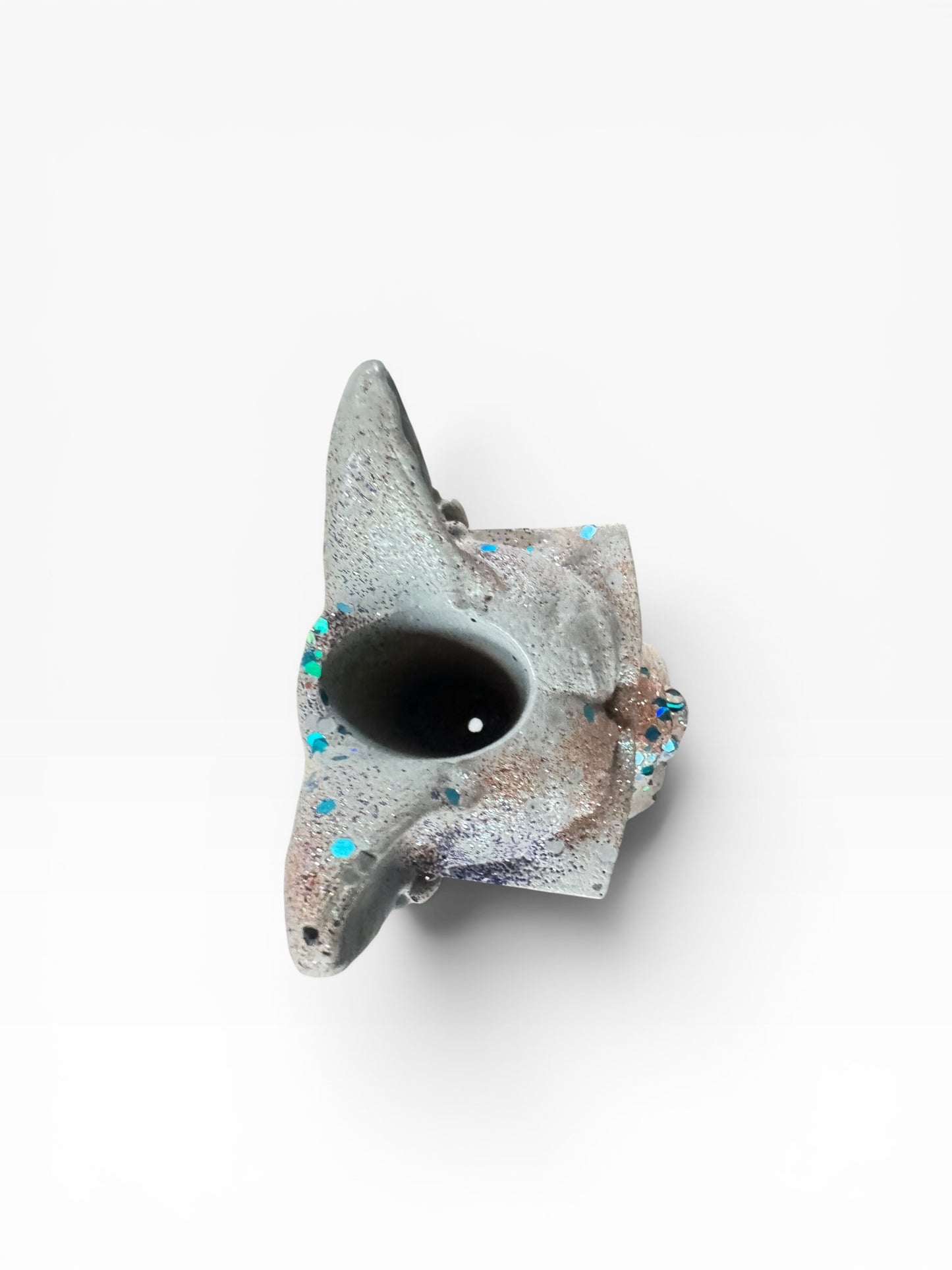 Dusty Salt Dog Head Planter