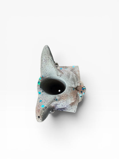 Dusty Salt Dog Head Planter