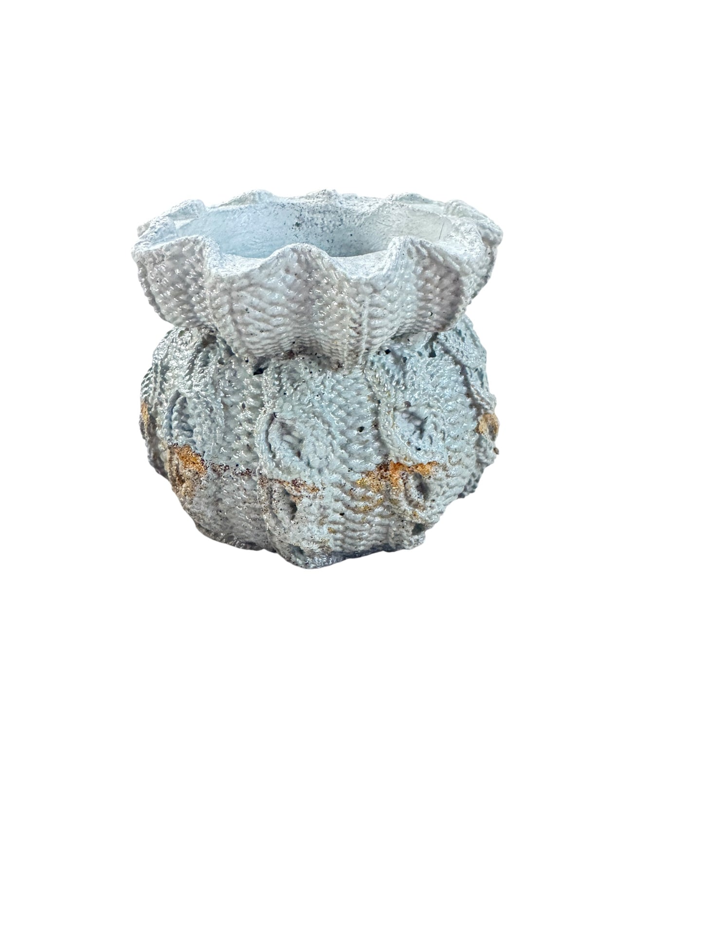 Mist Ruffle Knit Planter