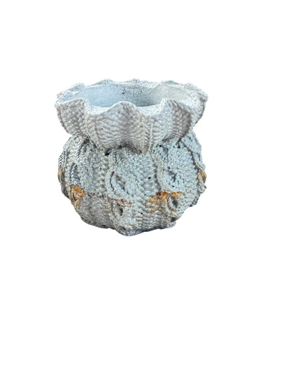 Mist Ruffle Knit Planter