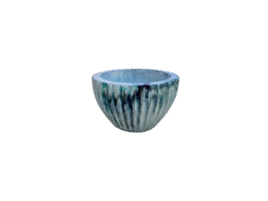 Mist Ribbed Flute Classic Planter