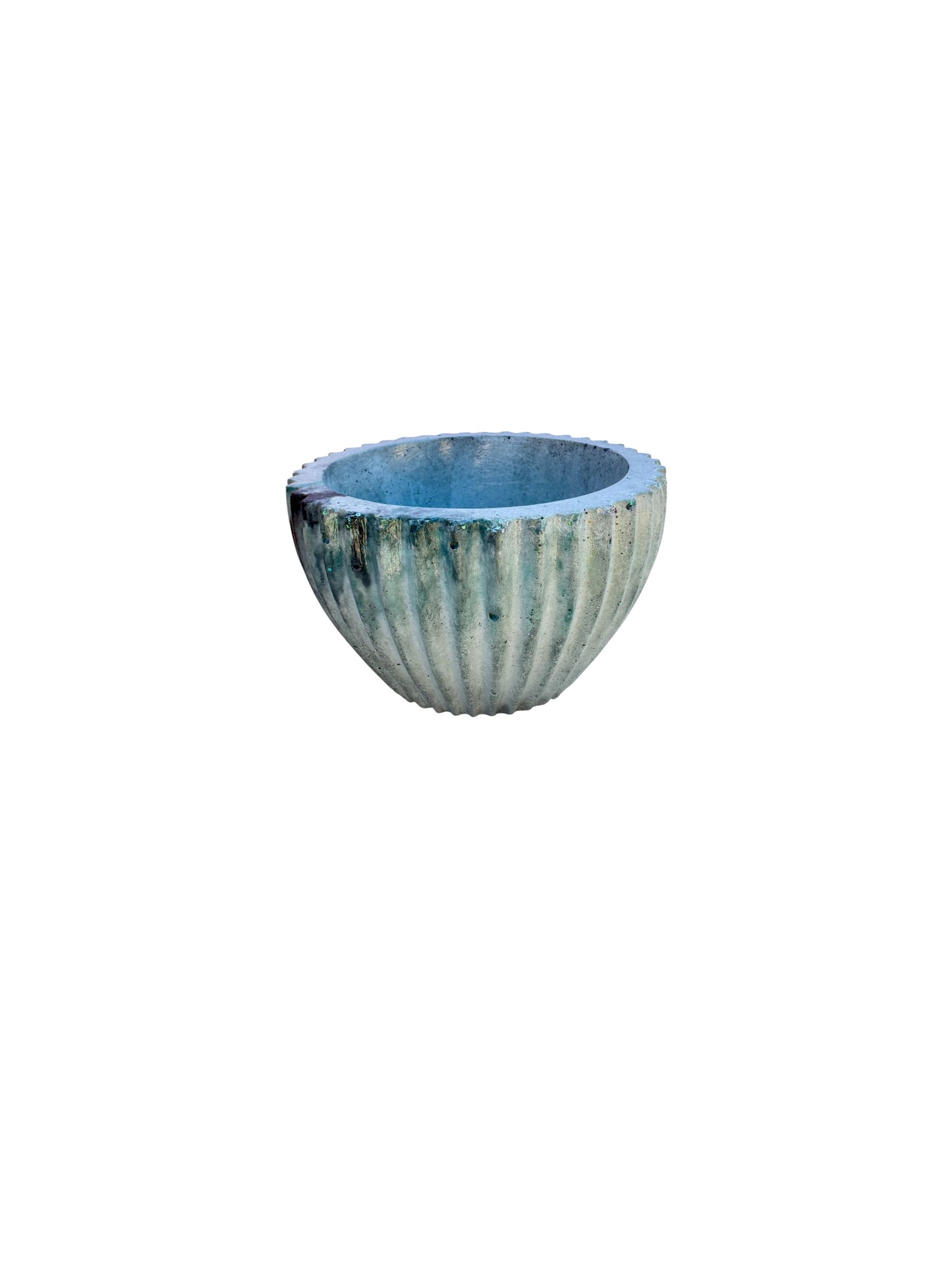Mist Ribbed Flute Classic Planter