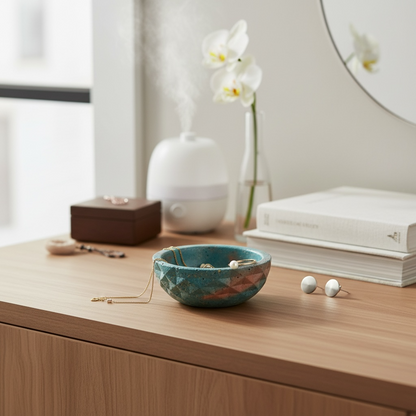 Tectonic Faceted Valet Bowl