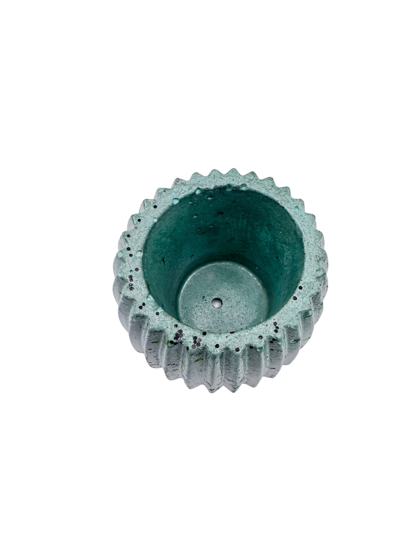Mint Ribbed Flute Petite Planter