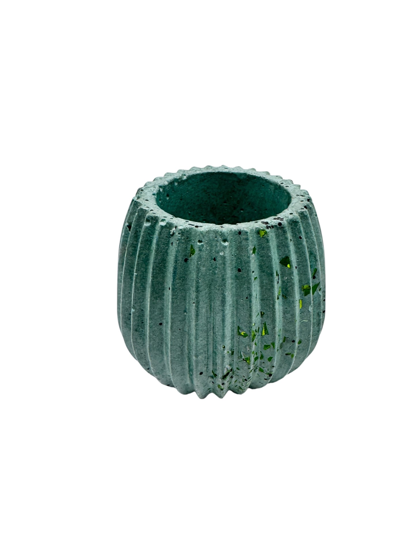 Mint Ribbed Flute Petite Planter