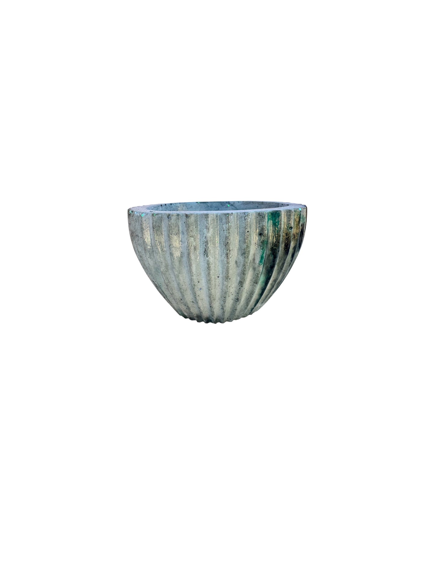 Mist Ribbed Flute Classic Planter