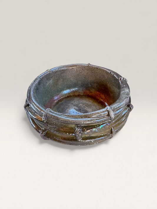 Ember Nest Clay brownish red bird’s nest textured concrete bowl