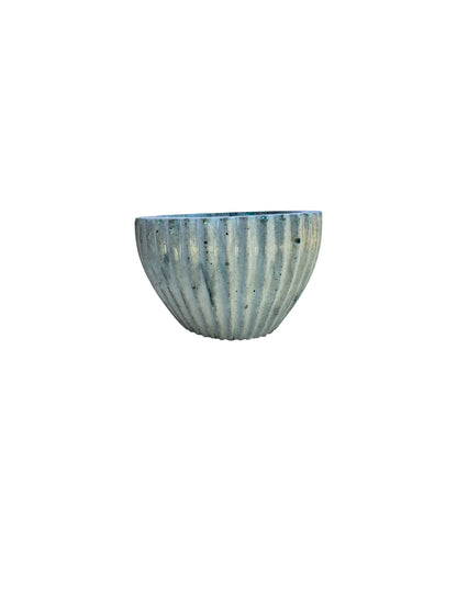 Mist Ribbed Flute Classic Planter