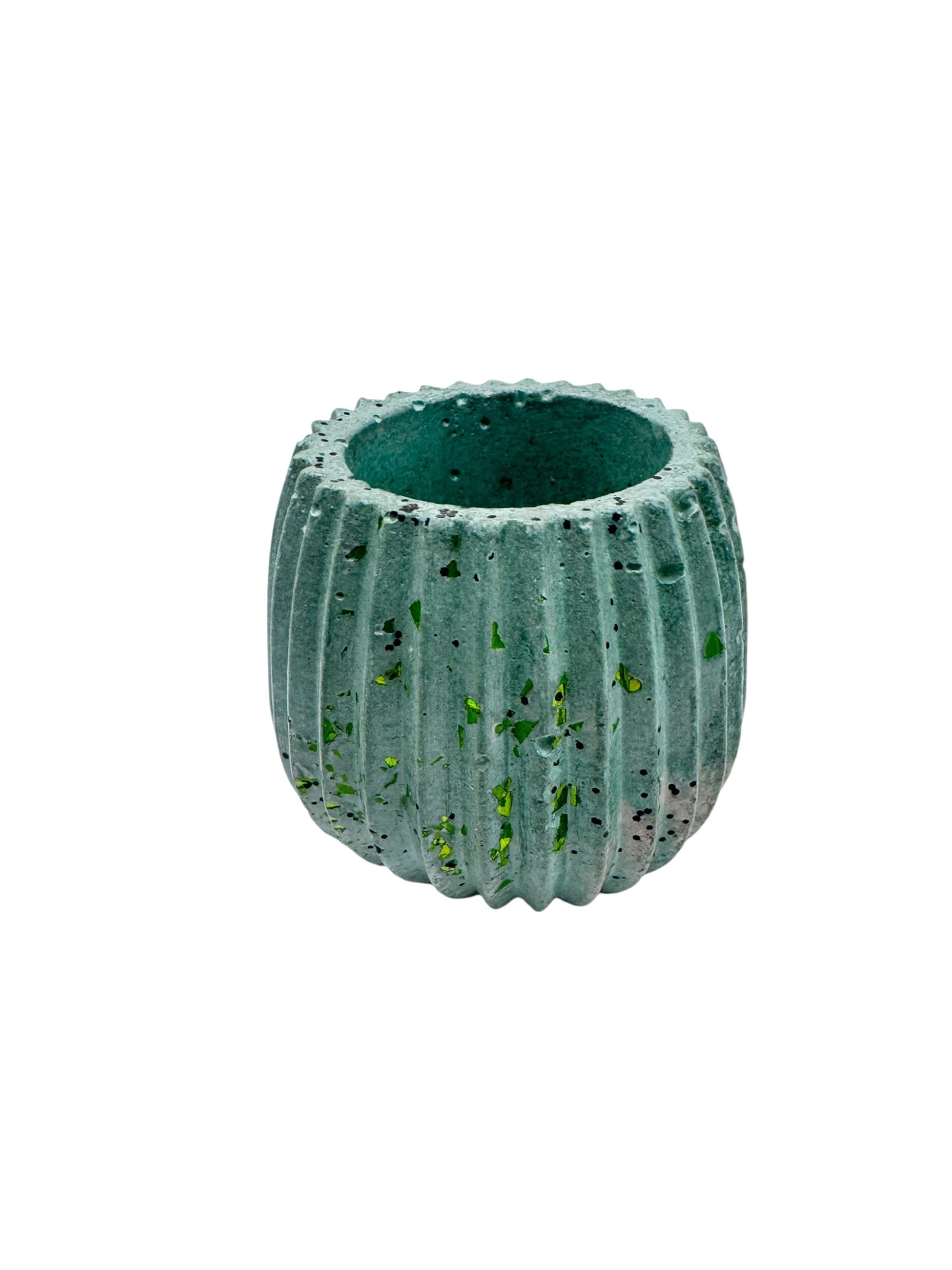 Mint Ribbed Flute Petite Planter
