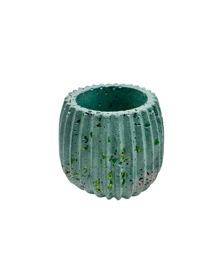 Mint Ribbed Flute Petite Planter