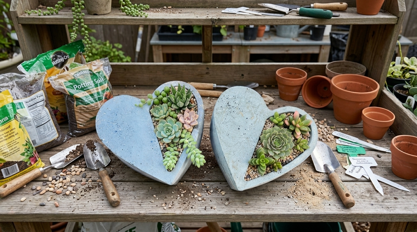 Vapor Dust Heart Planter