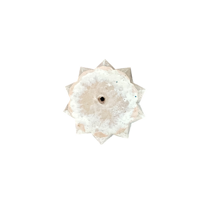 Dusty Salt Faceted Planter / Candle Holder