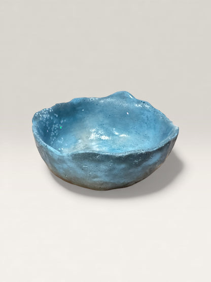 Lagoon Drift concrete bowl coastal artisan decor