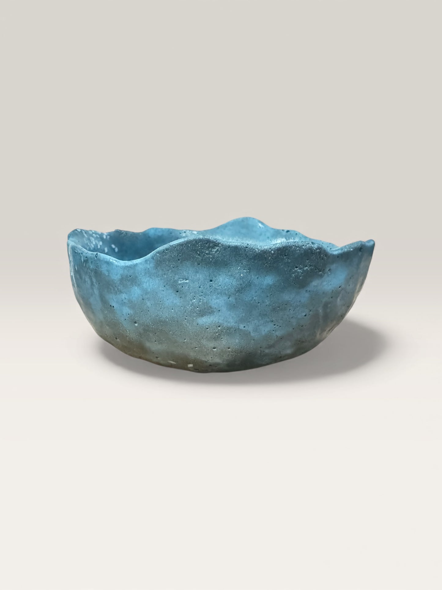 Lagoon Drift hand-poured concrete decor bowl