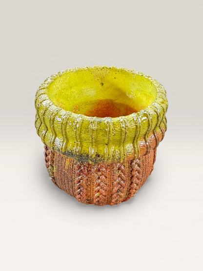 Small concrete plant pot for succulents, cactus, or herbs