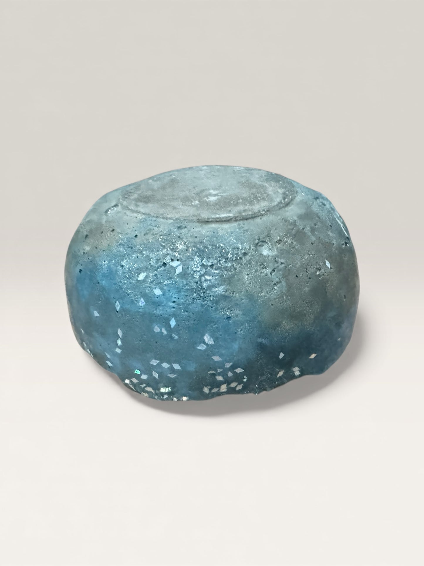 Small soft blue concrete jewelry dish