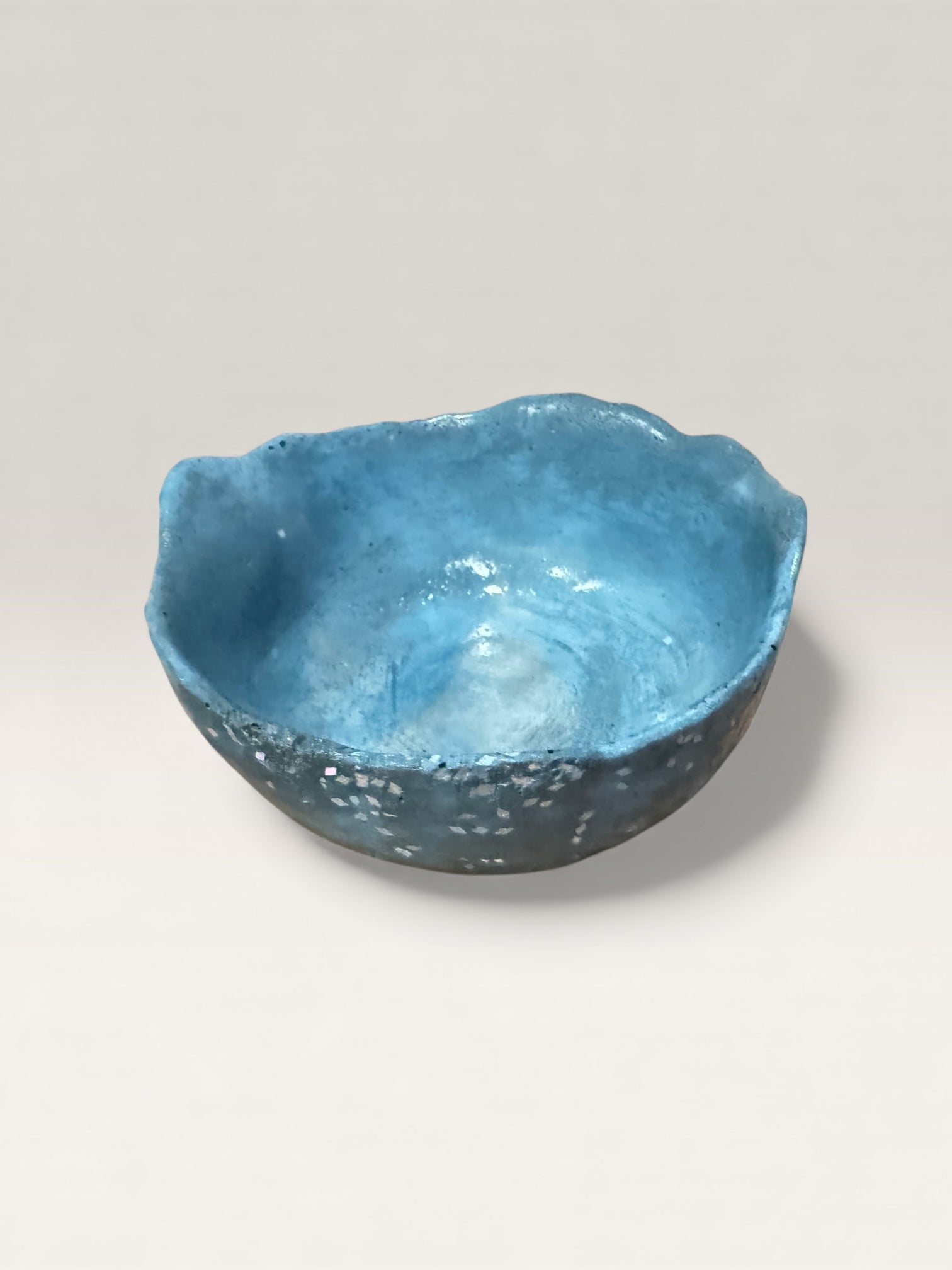 Smooth finish concrete bowl artisan style