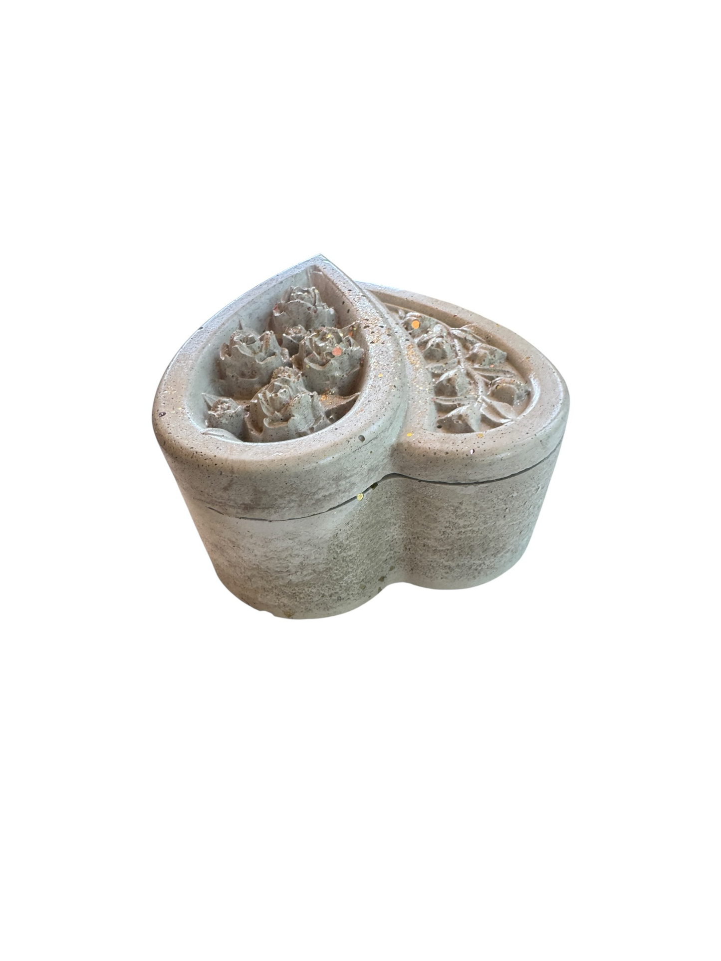 Dusty Salt Empire Heart Jar / Box