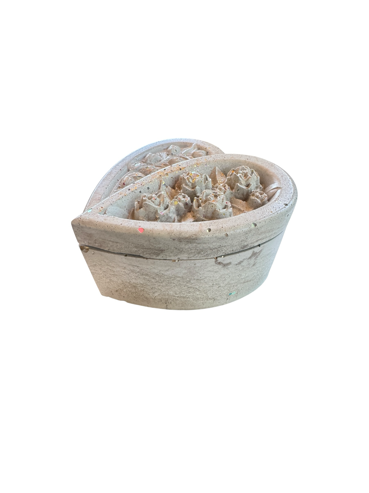 Dusty Salt Empire Heart Jar / Box