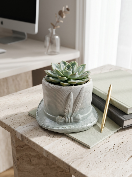 Minterra Mad Hatter Planter – main product view of a handmade concrete planter