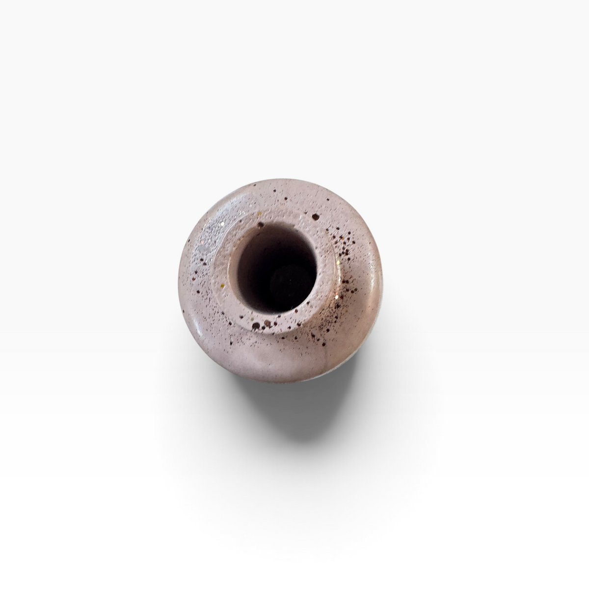 Top view of the Terra Bubble Vase showing the narrow opening for fresh or dried flowers